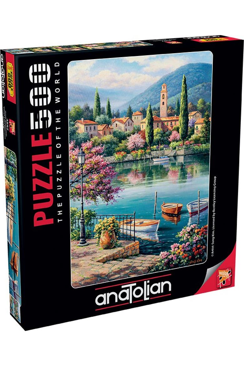 Village Lake Afternoon 500 piece Jigsaw Puzzle for Adults, Main, color, Multicolor