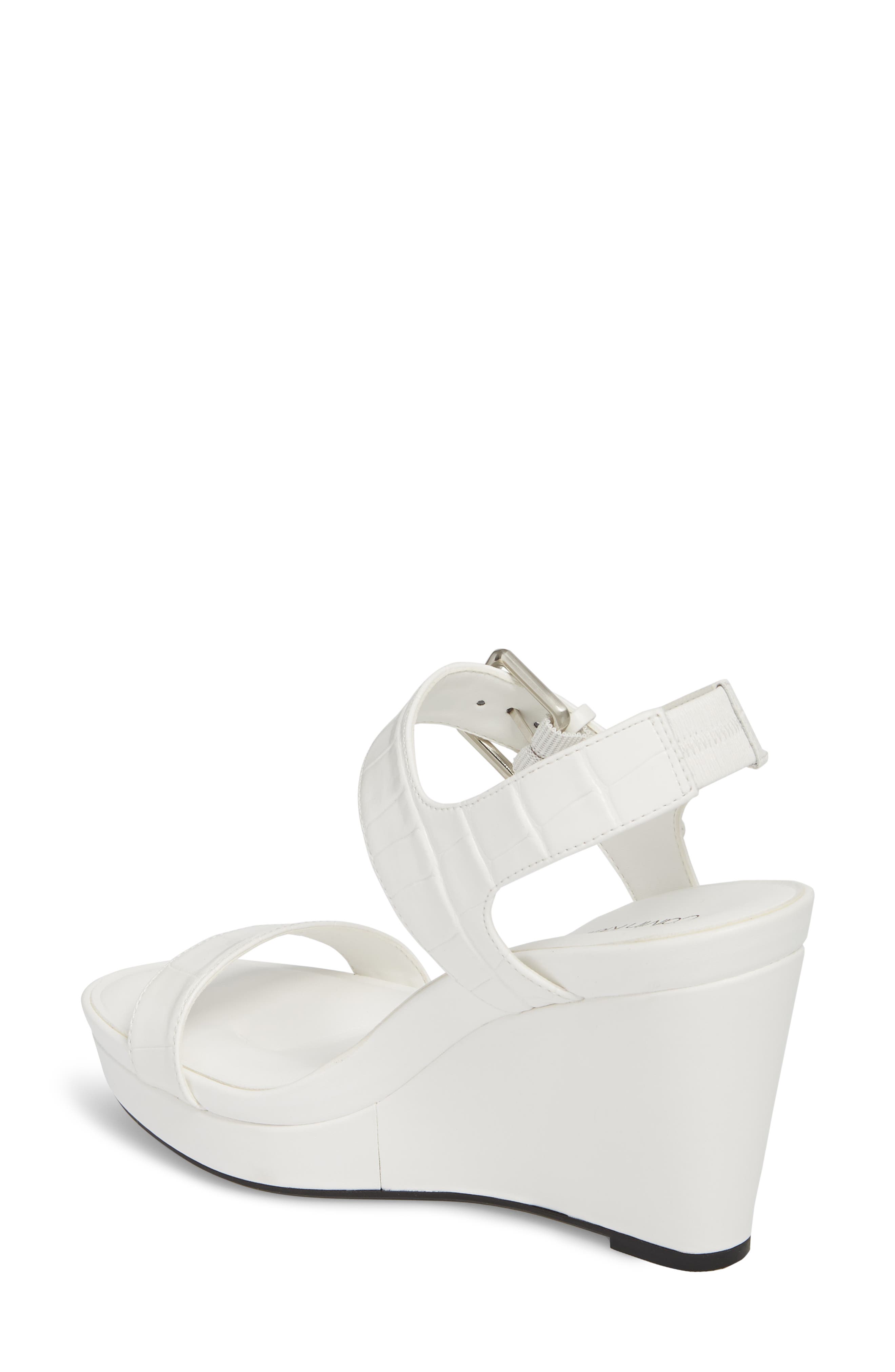 Jacie Wedge Sandal, Alternate, color, PLATINUM WHITE PRINT LEATHER