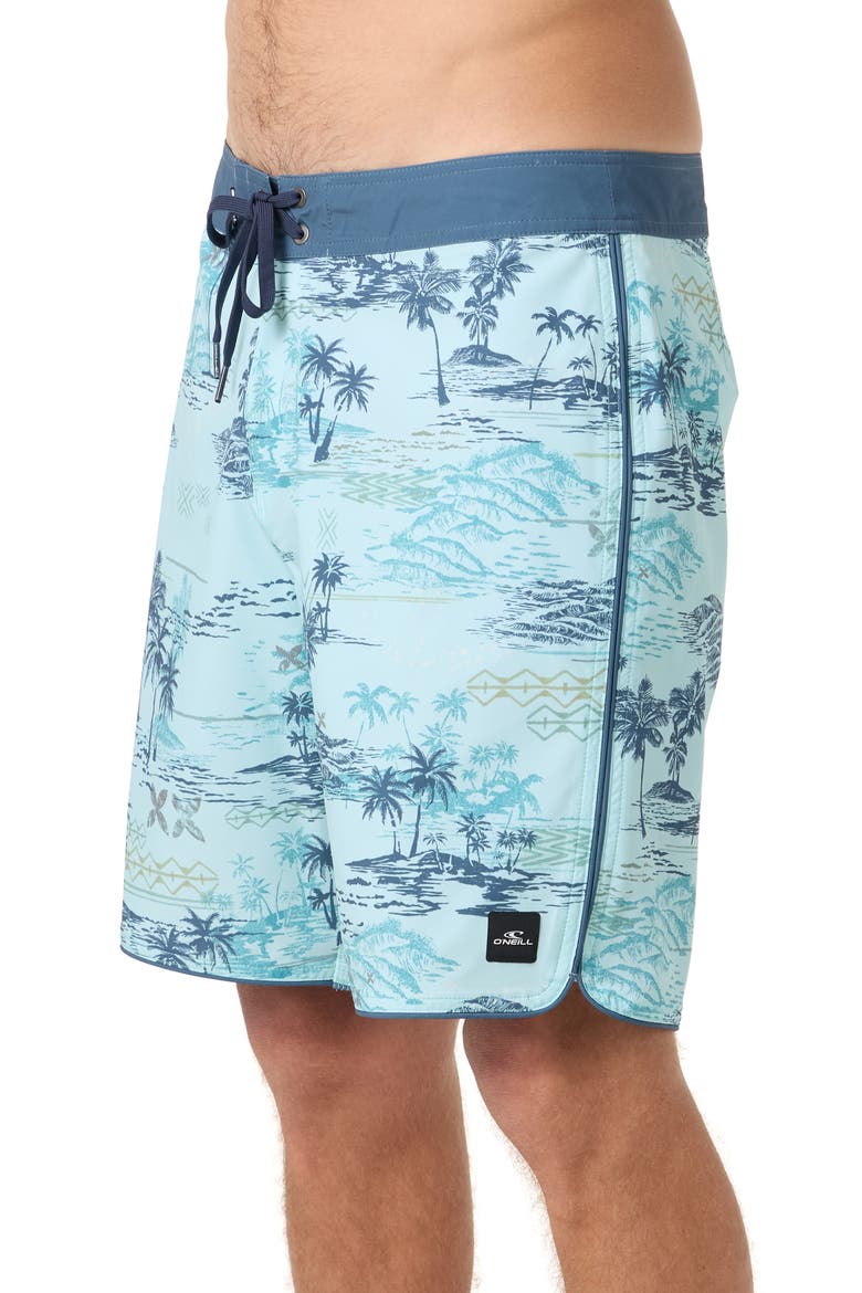 Hyperfreak Mysto Scallop Board Shorts, Alternate, color, CANAL BLUE
