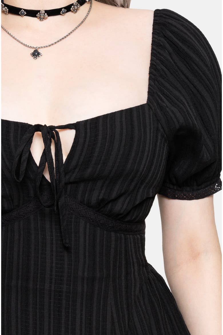 Fenella Keyhole Midi Dress, Alternate, color, Black