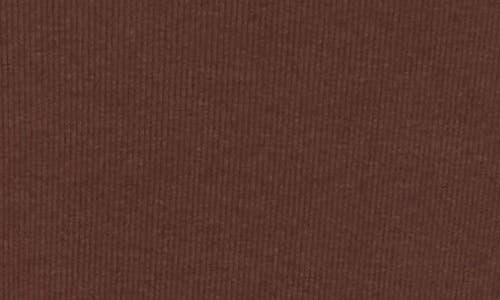 Rag & Bone Essie Long Sleeve Ribbed Crop T-shirt In Brown