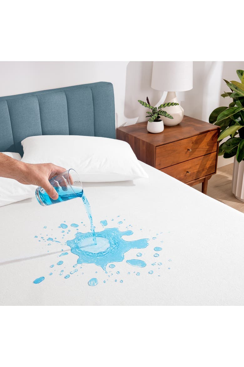 Cotton Terry Waterproof Mattress Protector - Full XL, Alternate, color, White