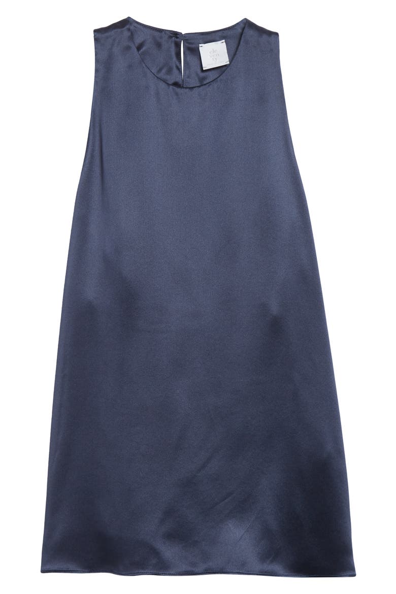 Sleeveless Silk Satin Top, Alternate, color, 11N NEW BLUE