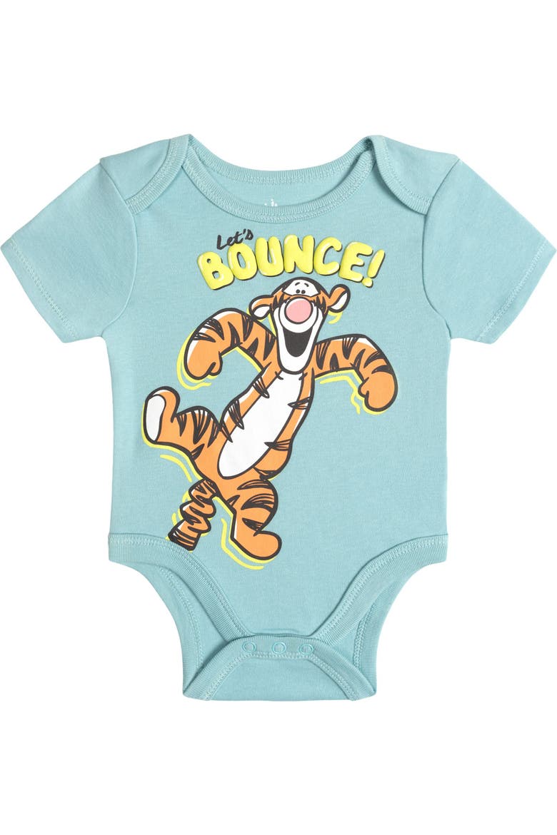 Winnie the Pooh Bodysuit Pants and Hat Set, Alternate, color, Tigger Sky Blue