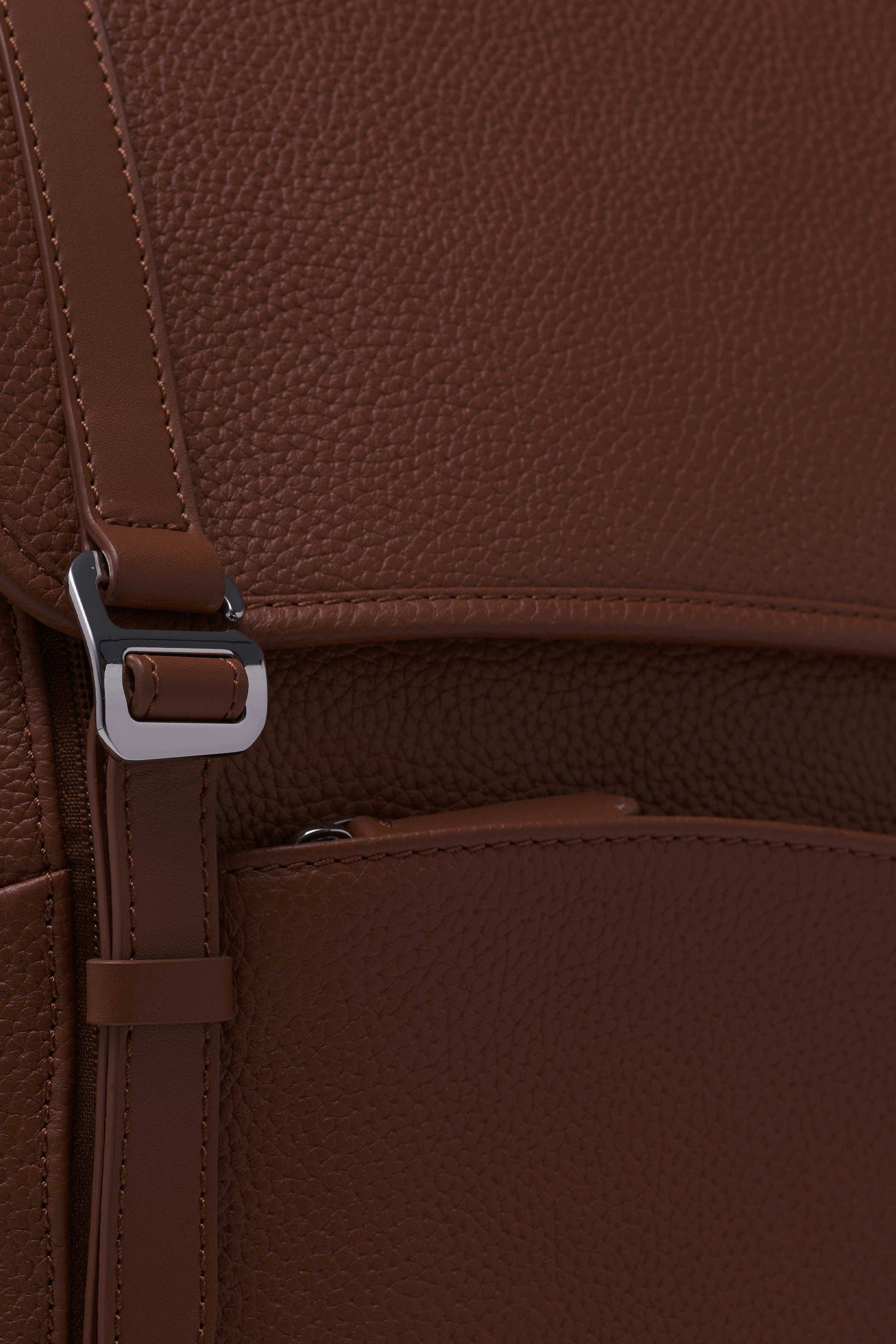 Wings Lightweight Minimalist Leather Travel Backpack, Alternate, color, Oak