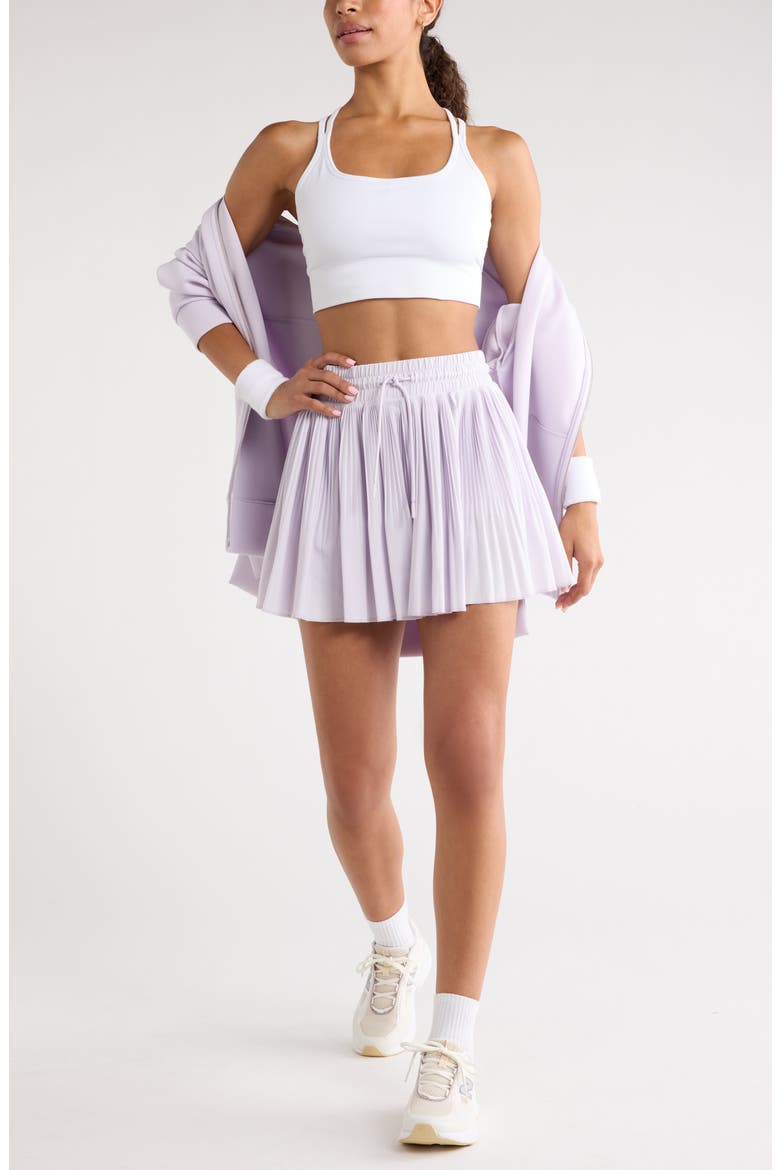 Pleated Drawstring Skirt, Alternate, color, PURPLE HUSH