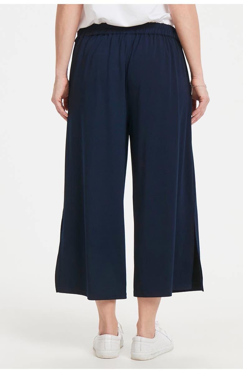 Kaffe Malli Casual Cropped High Waist Trousers, Alternate, color, Midnight Marine