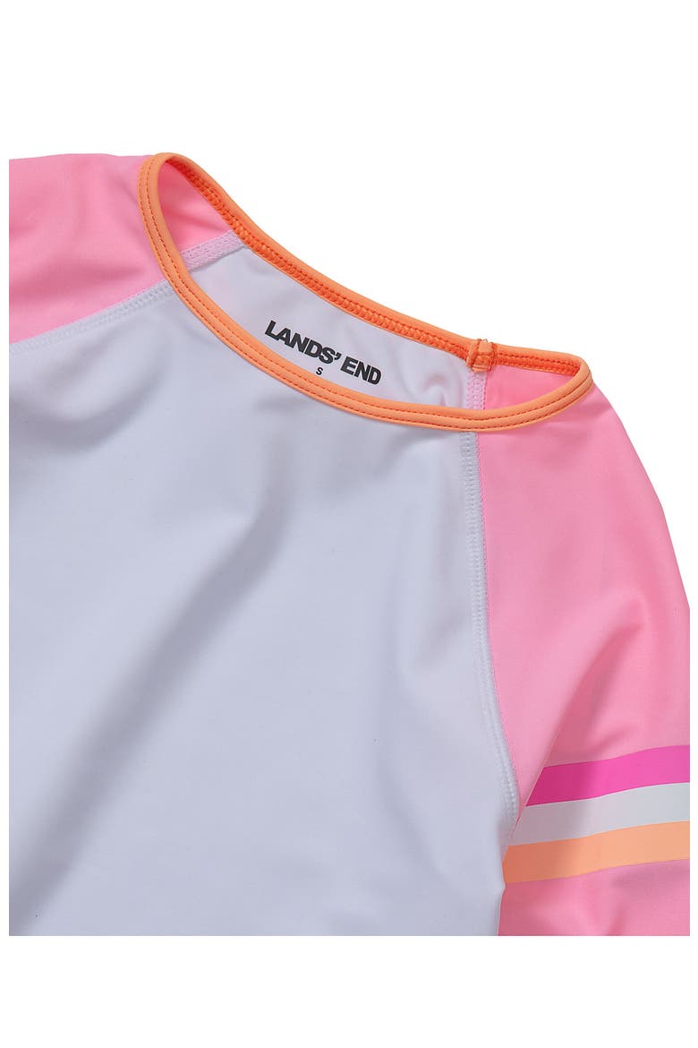 Girls Chlorine Resistant Long Sleeve Rash Guard Boyshort 3 Piece Swimsuit Set, Alternate, color, Pink Marble Floral