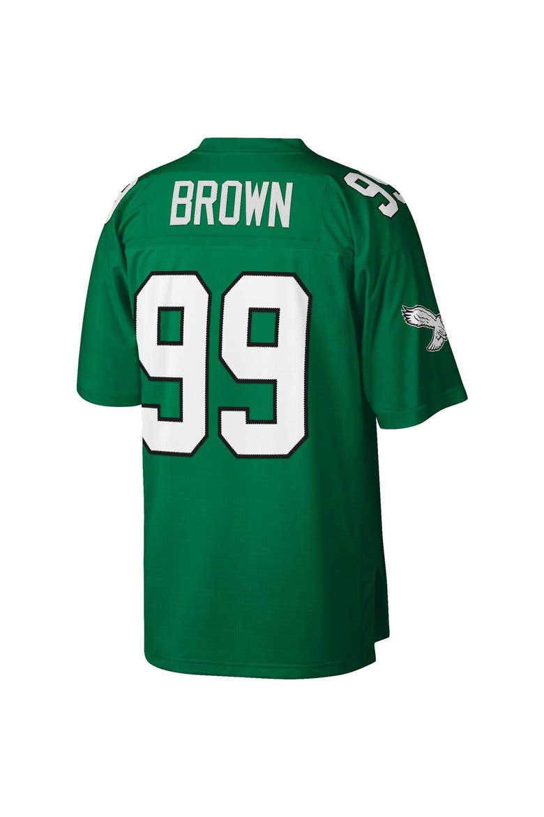 Men's Mitchell & Ness Jerome Brown Kelly Green Philadelphia Eagles Legacy Replica Jersey, Alternate, color, Kelly Green