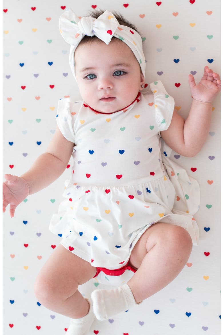Kids' Twirl Bodysuit Dress, Alternate, color, CLOUD RAINBOW HEART