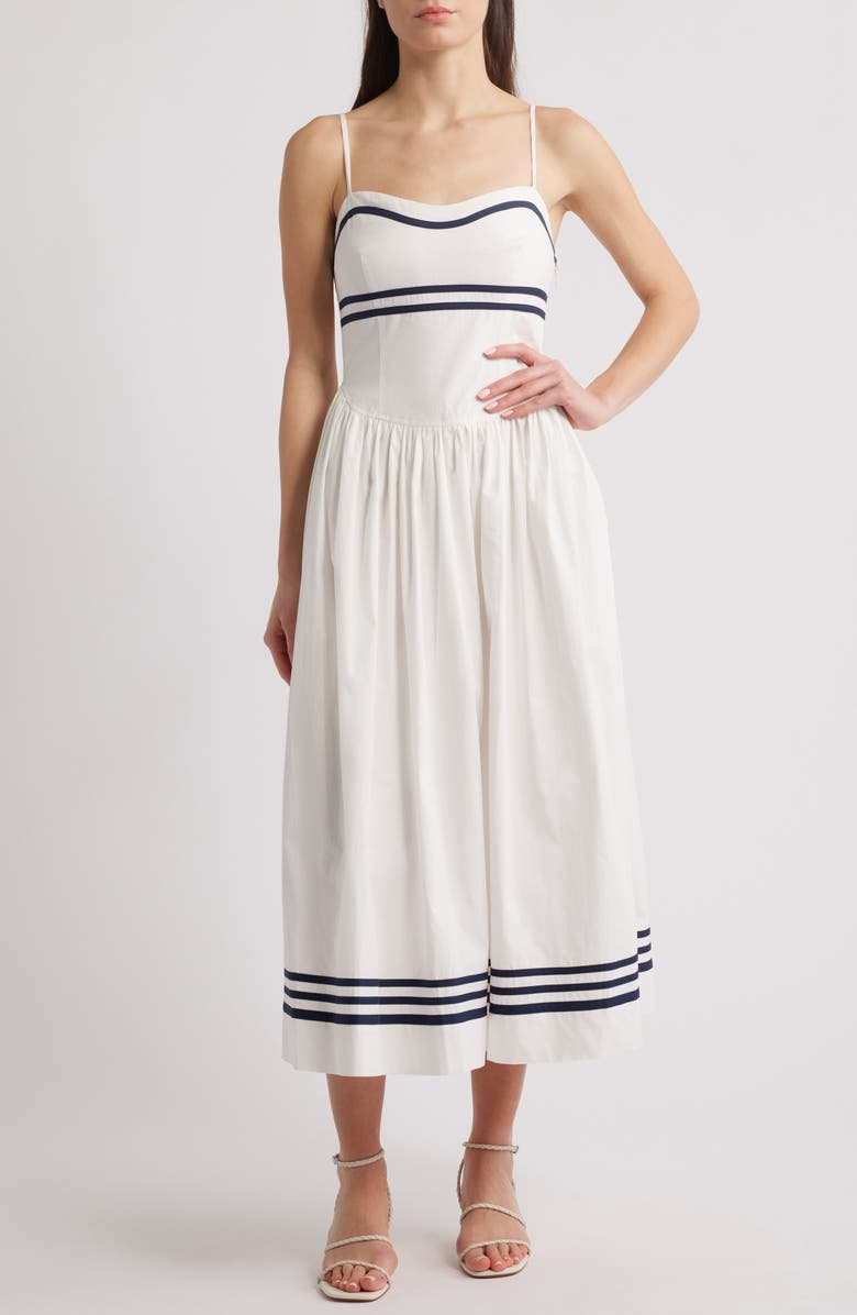 MOON RIVER Sleeveless Midi Dress, Main, color, 