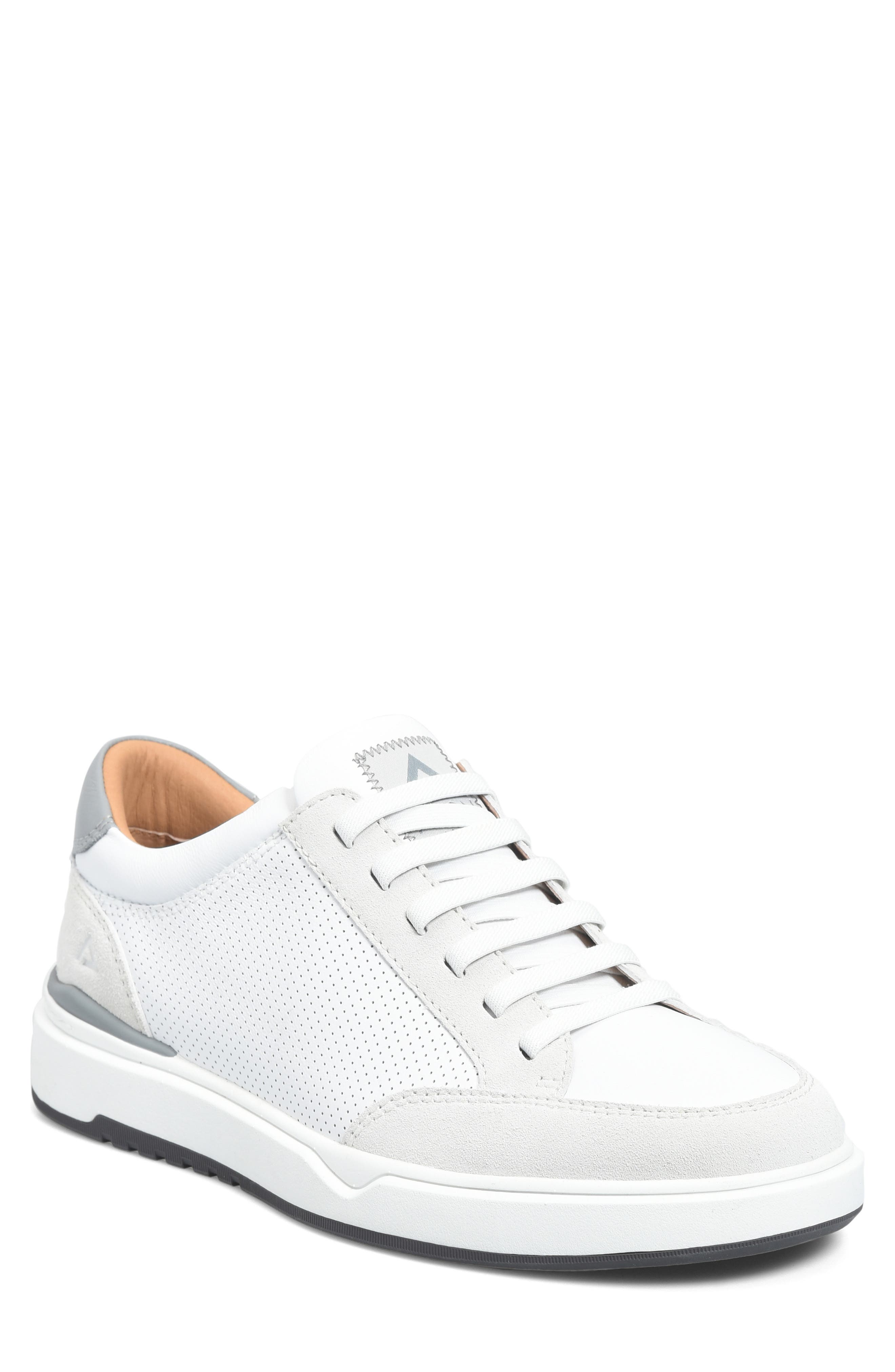 Jenson Leather Sneaker, Main, color, WHITE