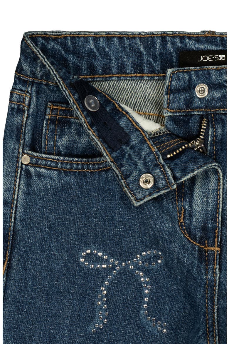 Kids' Bow Barrel Leg Jeans, Alternate, color, MED WASH