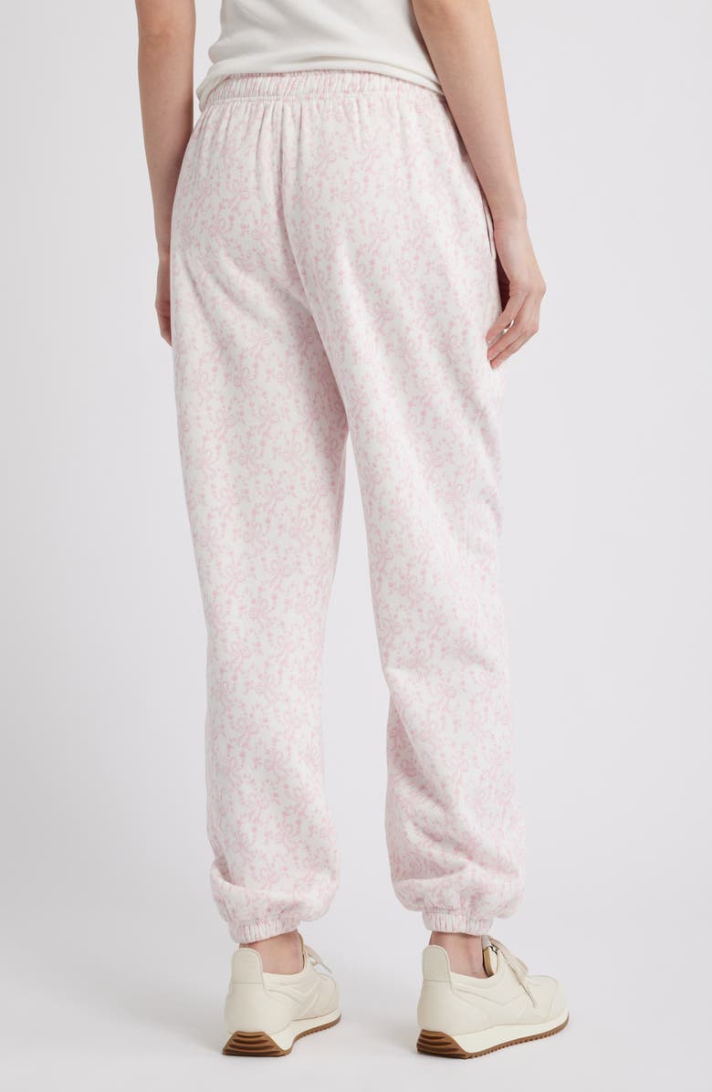 LoveShackFancy Liliana Ribbon Print Joggers, Alternate, color, Chantilly