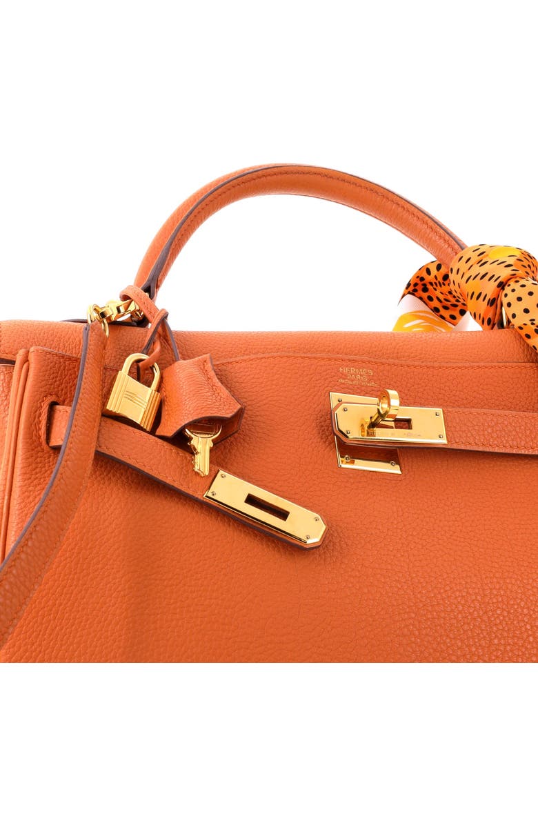 Pre-Owned Hermes Kelly Handbag Orange Togo with Gold Hardware 32, Alternate, color, Potiron
