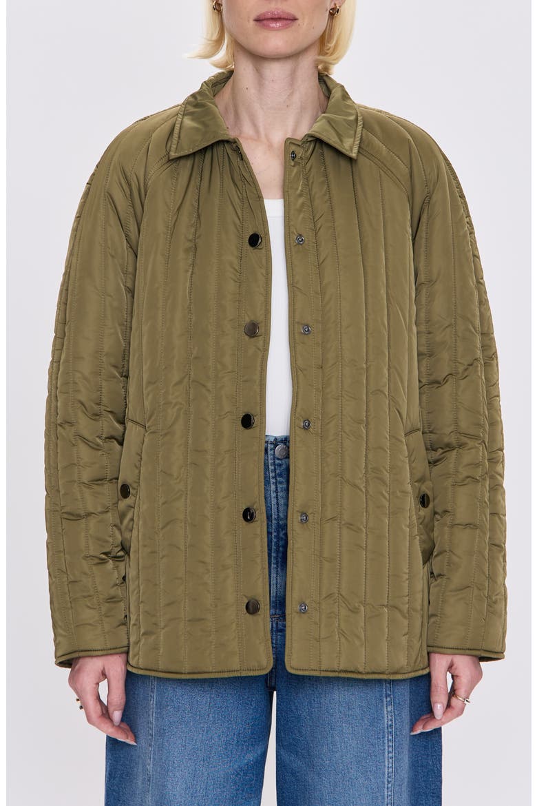Sawyer Channel Quilted Jacket, Main, color, OLIVE