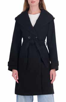 Faux Wool Oversized Hood Trench Coat