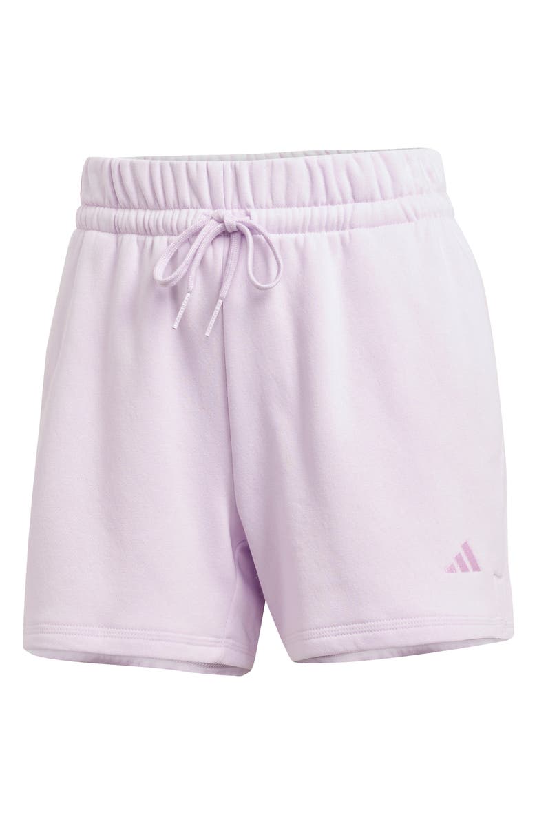 adidas Performance Fleece Shorts, Alternate, color, Ice Lavender/ Bliss Lilac