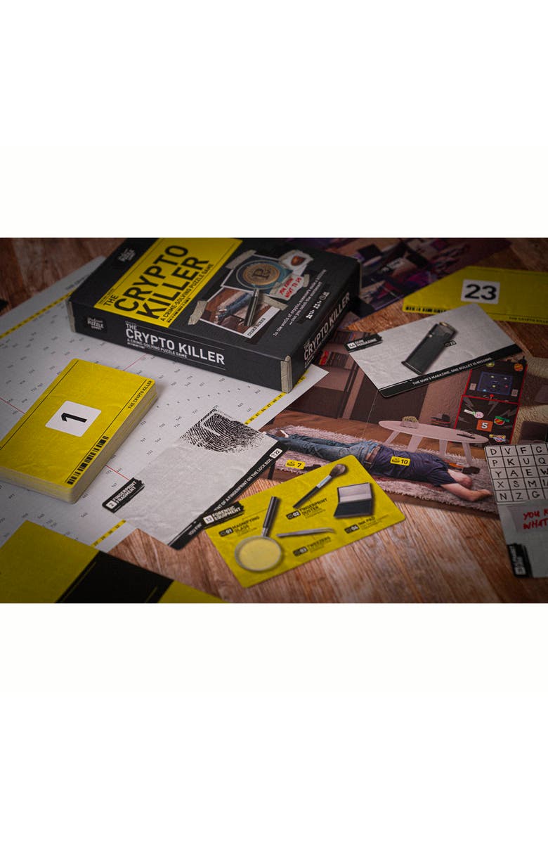 Professor Puzzle Crypto Killer Crimesolving Game Clues, Alternate, color, Multicolored