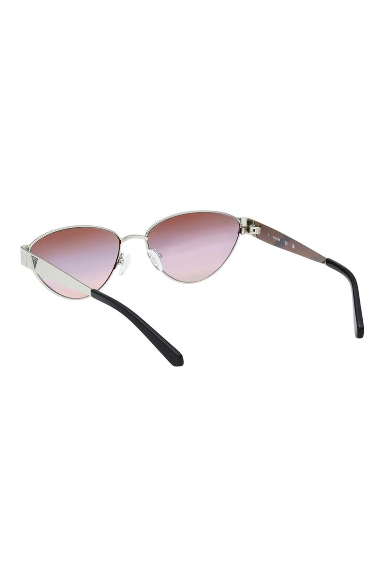 58mm Cat Eye Sunglasses, Alternate, color, NICKELTIN / GRADIENT BORDEAUX