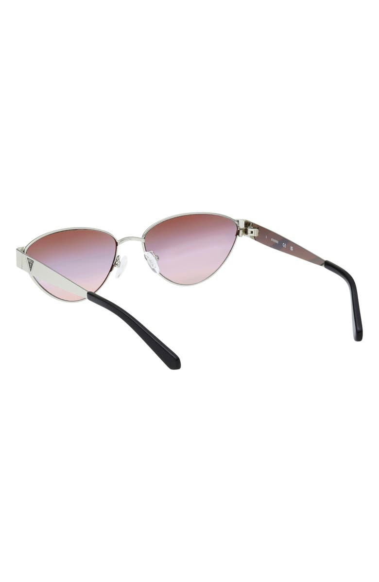 GUESS 58mm Cat Eye Sunglasses, Alternate, color, Nickeltin / Gradient Bordeaux