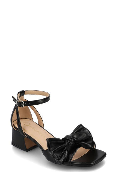 Zevi Bow Block Heel Sandal (Women)