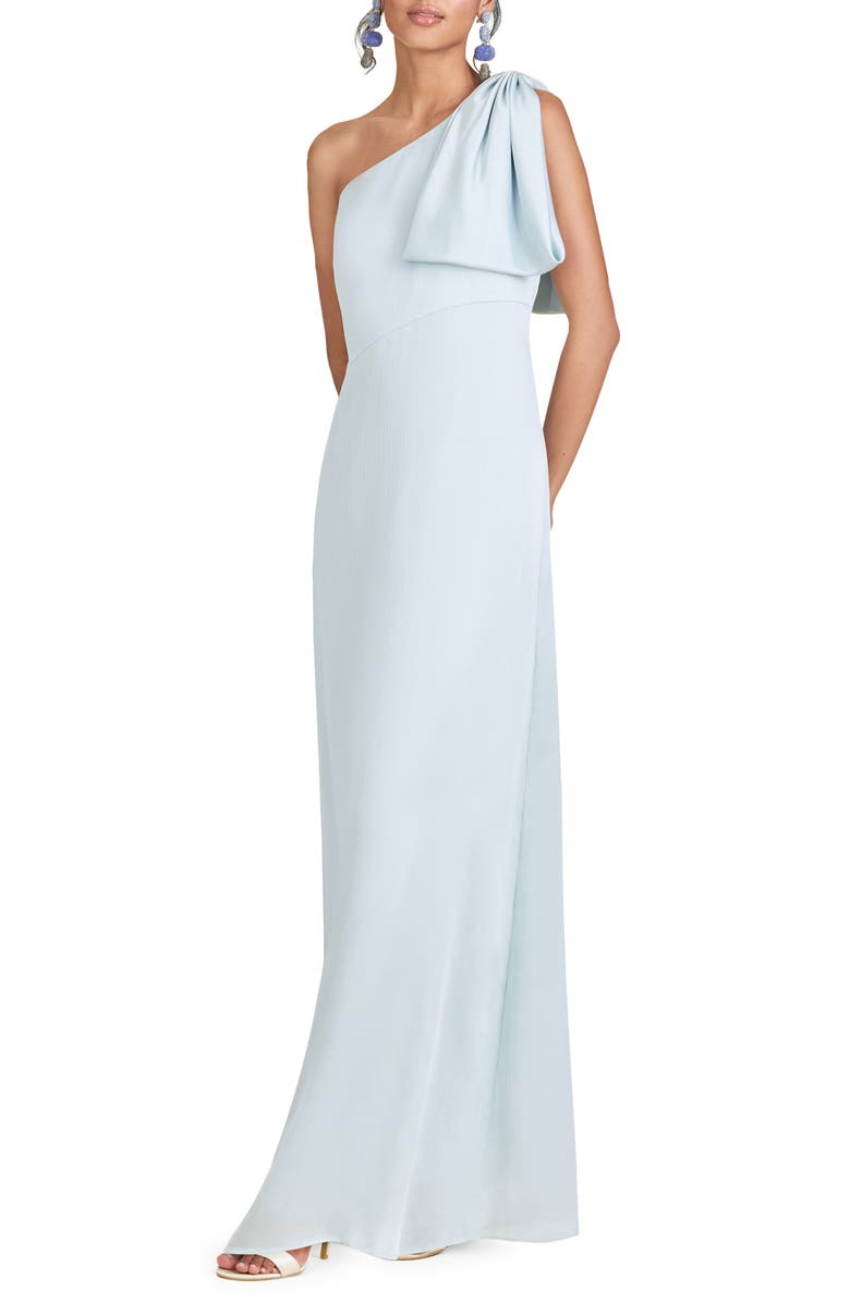Sachin & Babi Chelsea One-Shoulder Gown, Main, color, Ice Blue