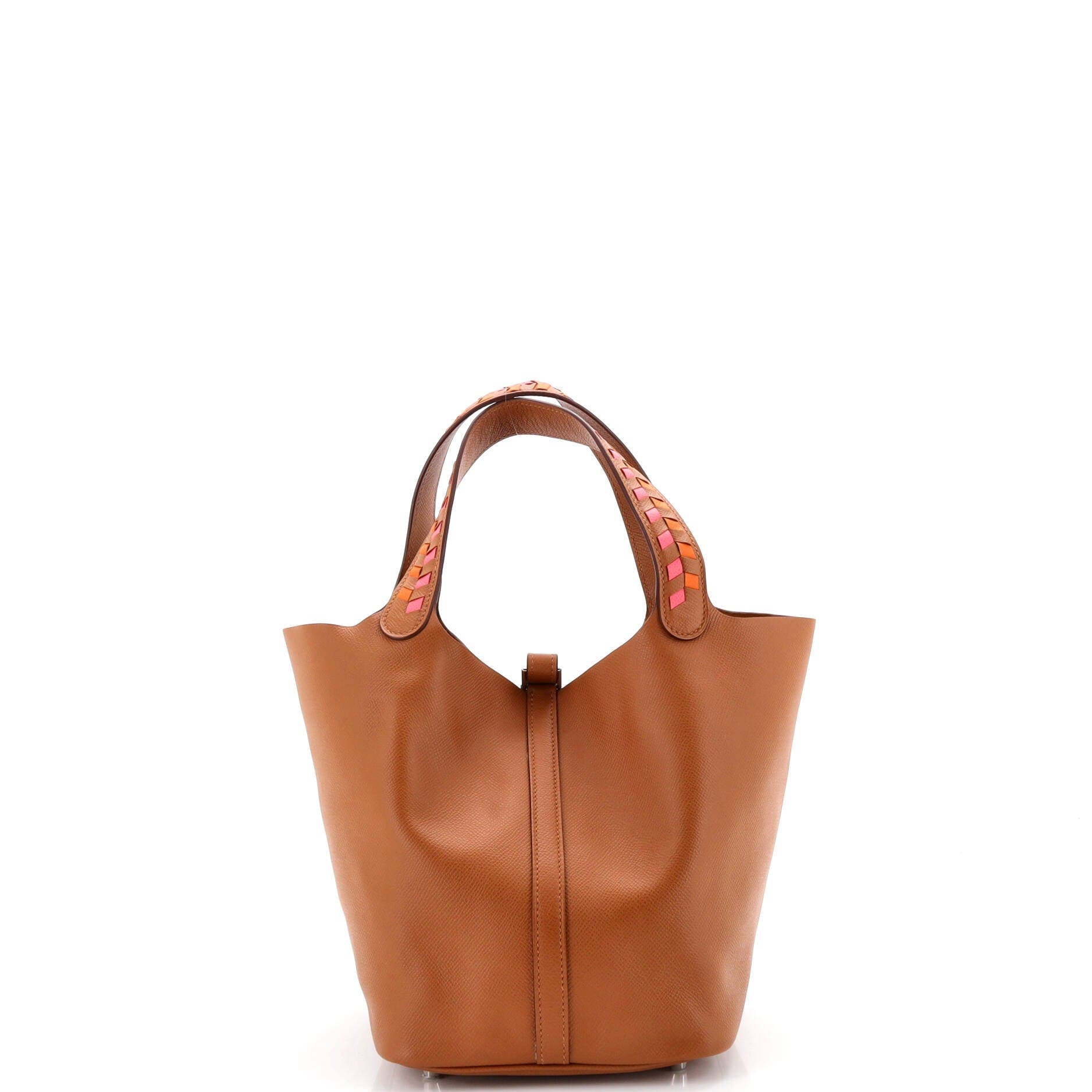 Picotin Lock Bag Tressage Epsom MM, Alternate, color, Brown