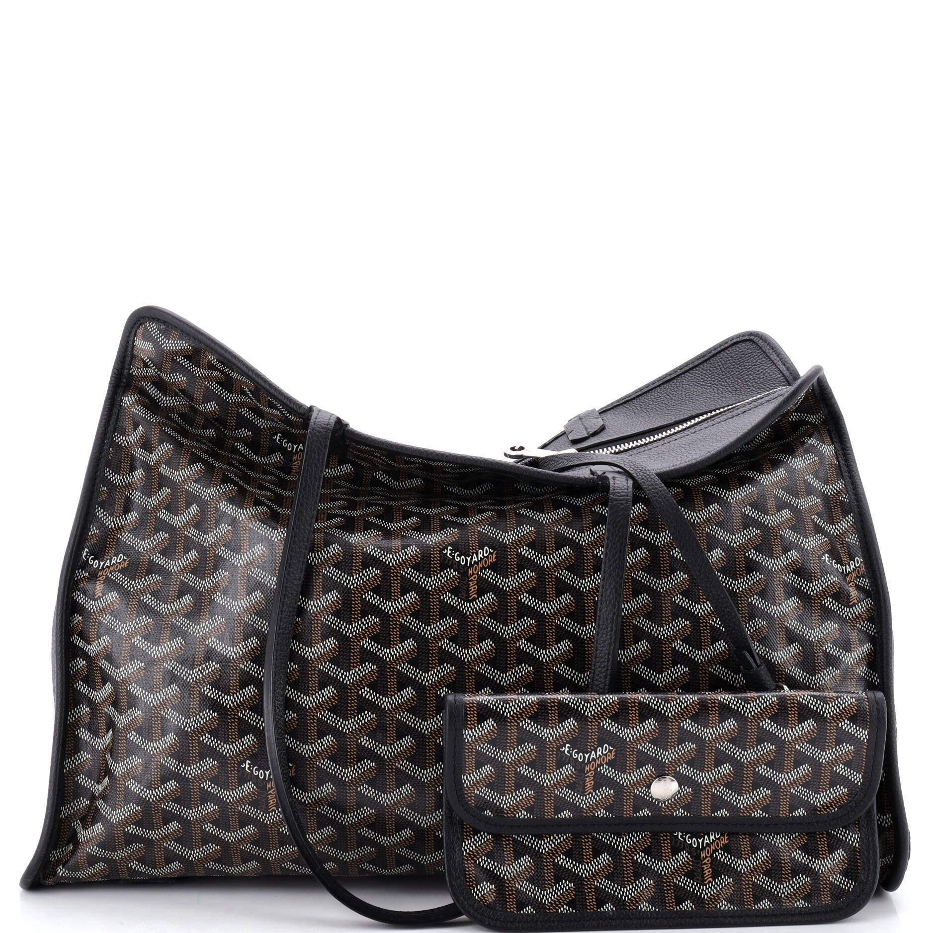 Pre-Owned Goyard Hardy Pet Carrier Coated Canvas PM, Alternate, color, Black