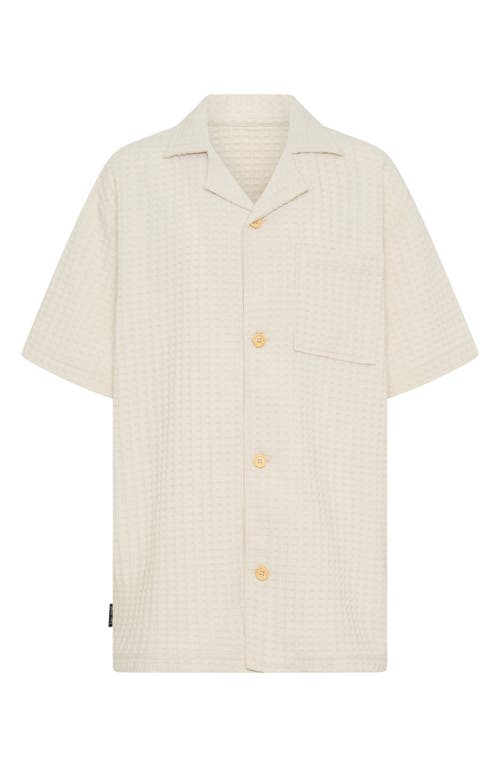 Tiny Tribe Kids' Short Sleeve Solid Button-up Shirt In Grey