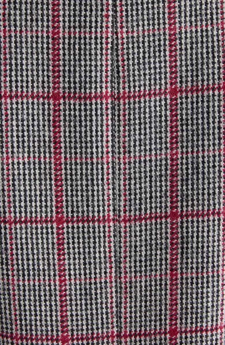 Chloé Double Breasted Plaid Virgin Wool Blazer, Alternate, color, Black/ White