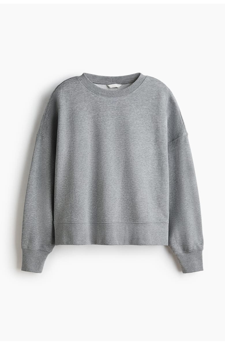 H&M Oversized Sweatshirt, Main, color, Gray Melange