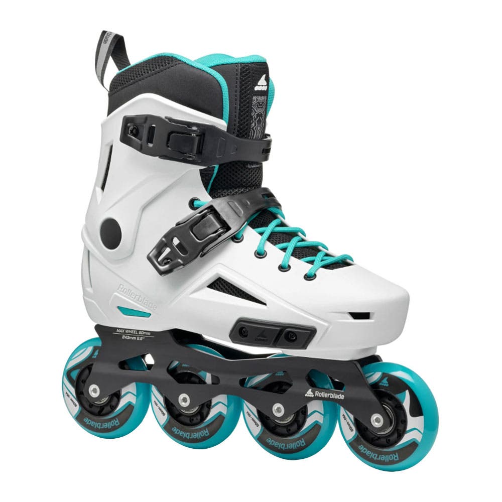 Rollerblade Lightning Womens Inline Skates, Main, color, White/Aqua