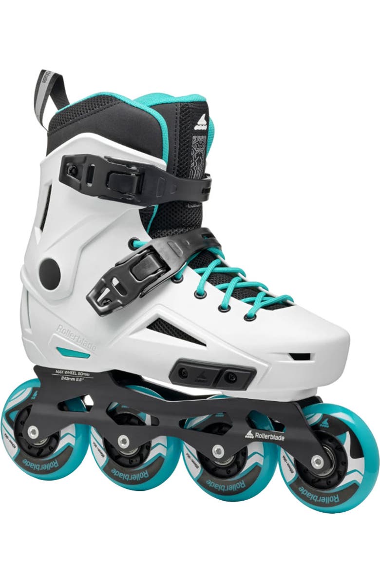 Rollerblade Lightning Womens Inline Skates, Main, color, White/Aqua