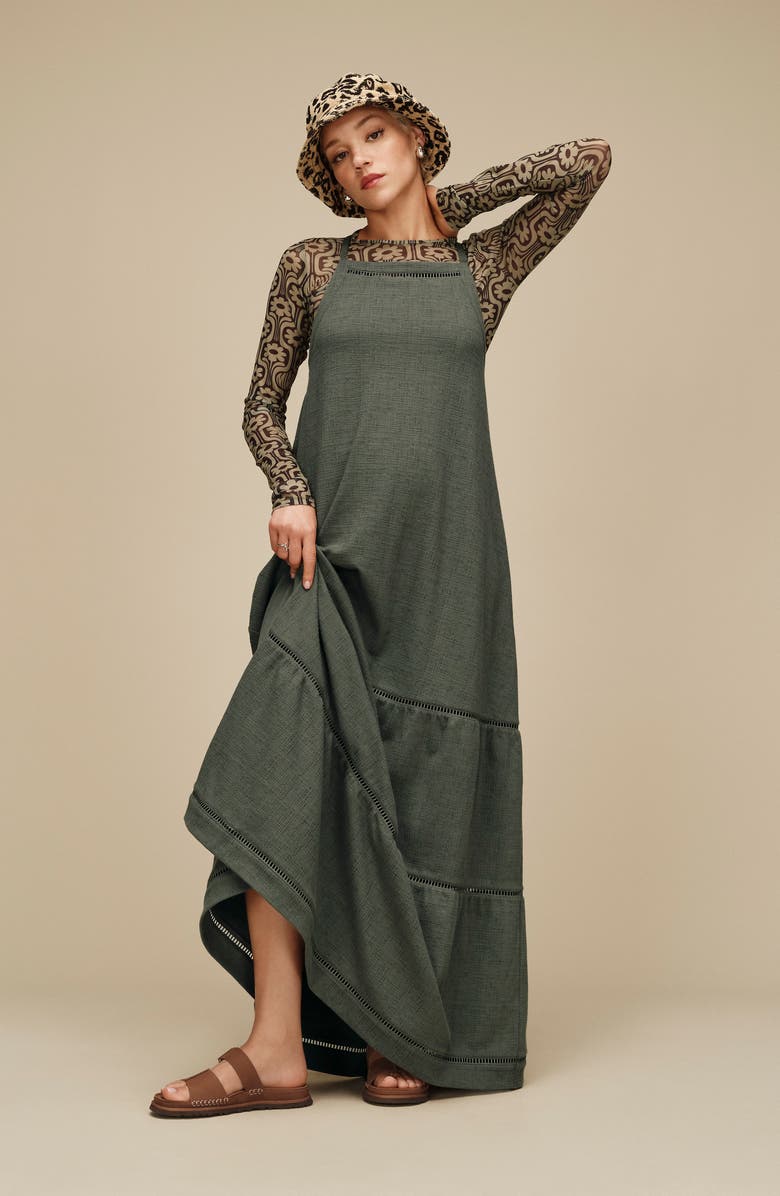 UGG<sup>®</sup> GoldenGaze Slide Sandal, Alternate, color, Dark Chestnut