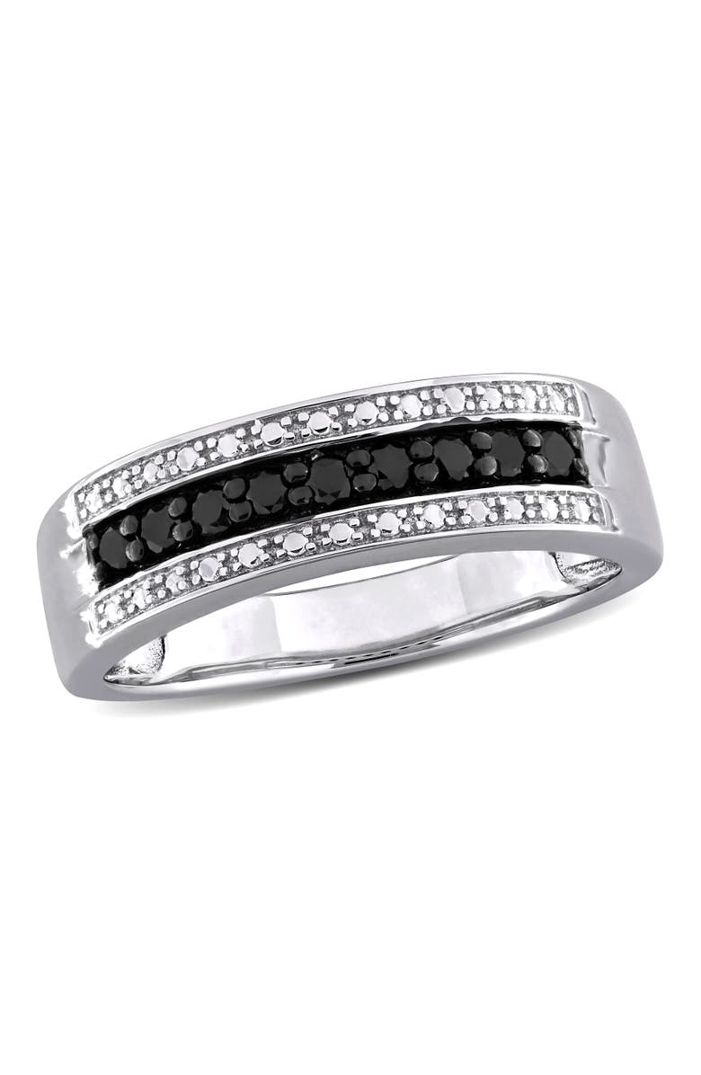 Julianna B. Black Diamond Band Ring Sterling Silver, Main, color, Diamond