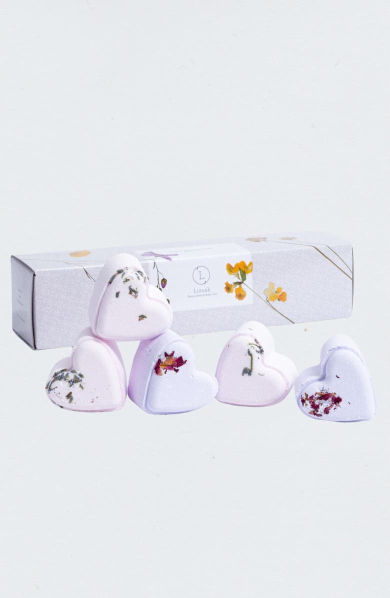 Lizush Set of 5 Heart Shaped Shower Steamers Gift Set, Main, color, NO COLOR