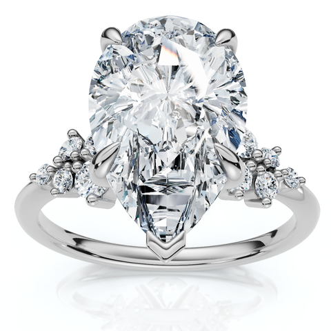 Certified 3 1/3Ct Pear Diamond Engagement Ring 14k Gold or Platinum Lab Grown