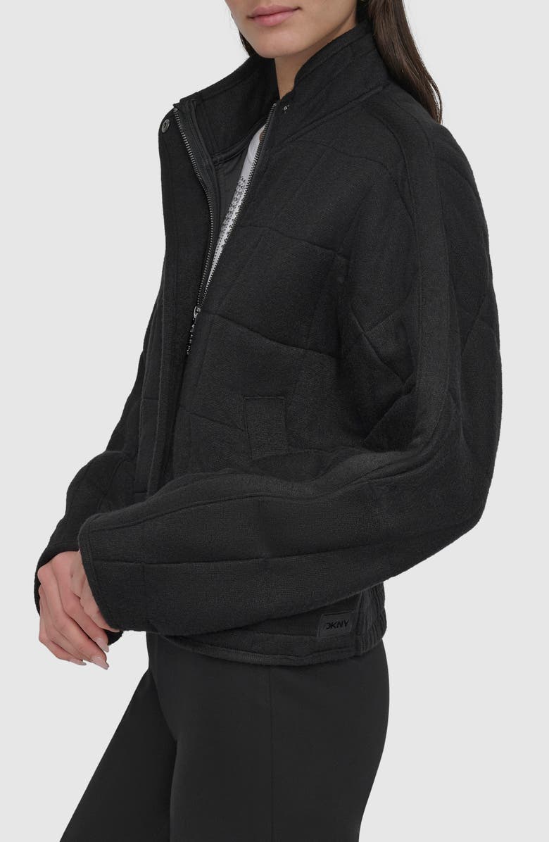 DKNY Quilted Knit Jacket, Alternate, color, 