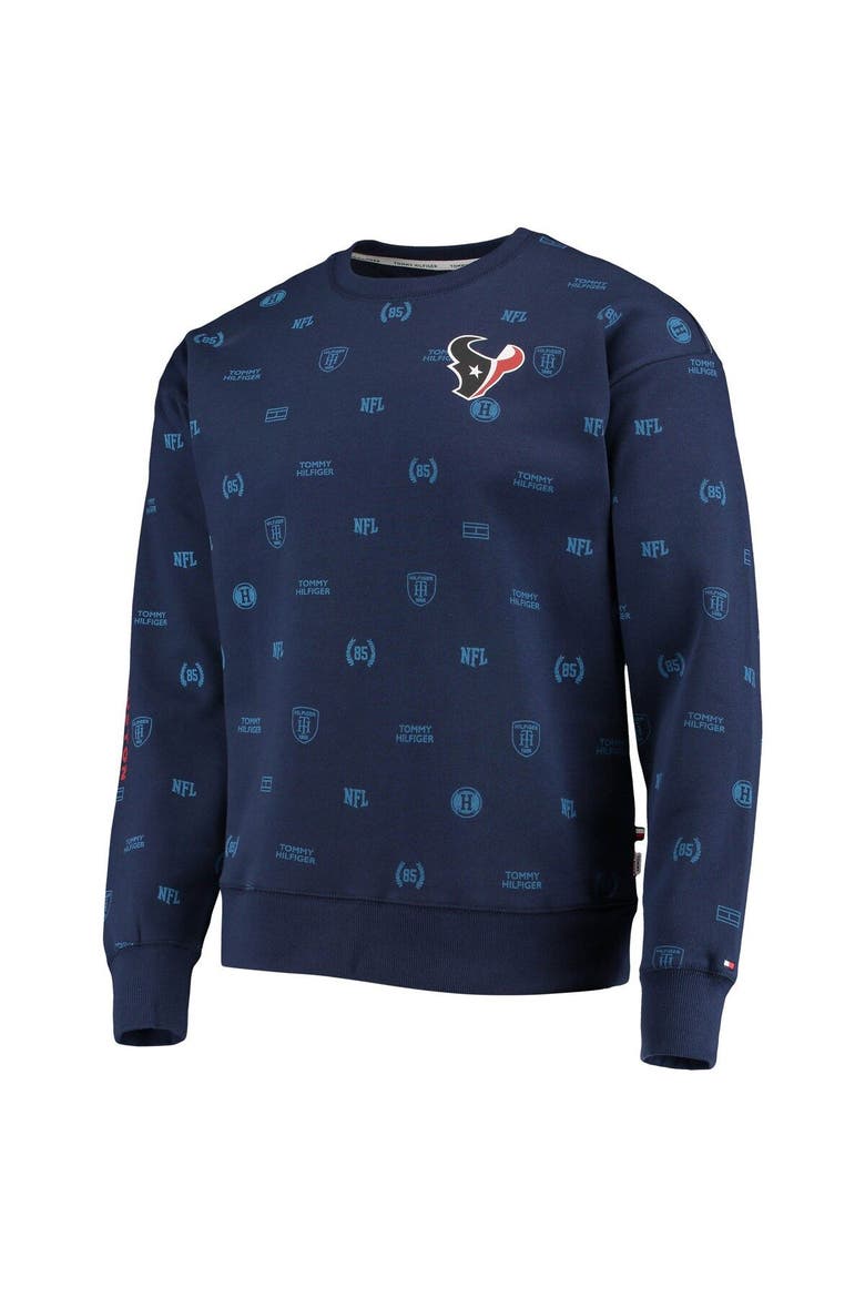 Men's Tommy Hilfiger Navy Houston Texans Reid Graphic Pullover Sweatshirt, Alternate, color, Navy