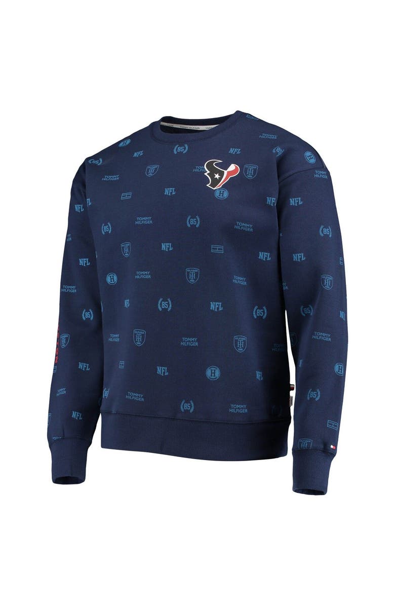 Tommy Hilfiger Men's Tommy Hilfiger Navy Houston Texans Reid Graphic Pullover Sweatshirt, Alternate, color, 