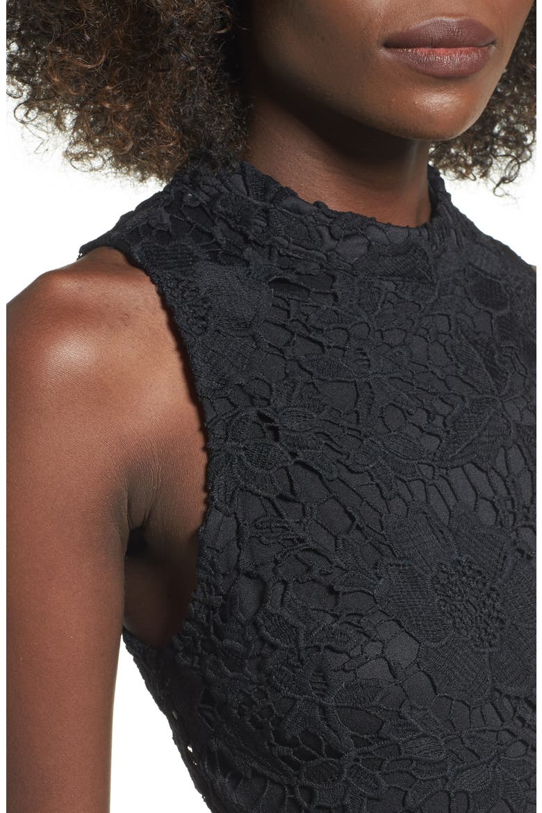 'Samantha' Lace Dress, Alternate, color, BLACK-BLACK