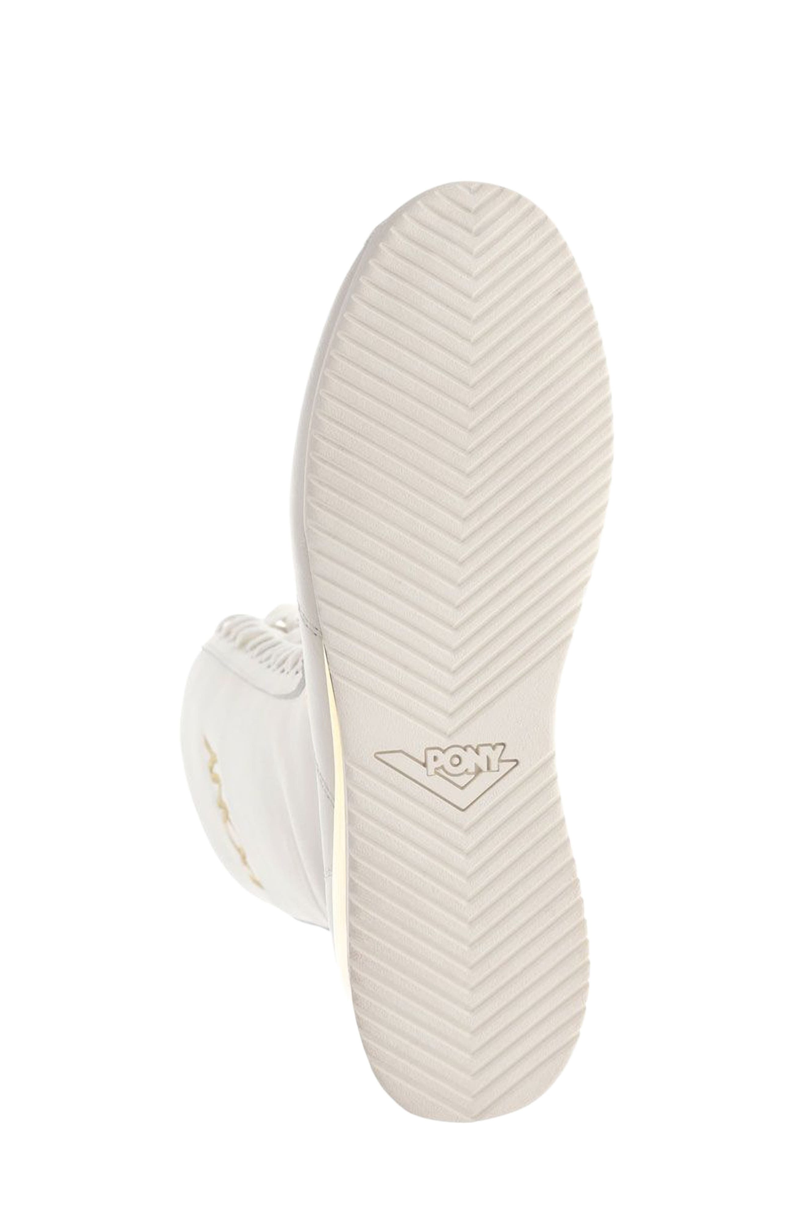PONY KO-80 Extra High Sneakers, Alternate, color, Snow White/Gold