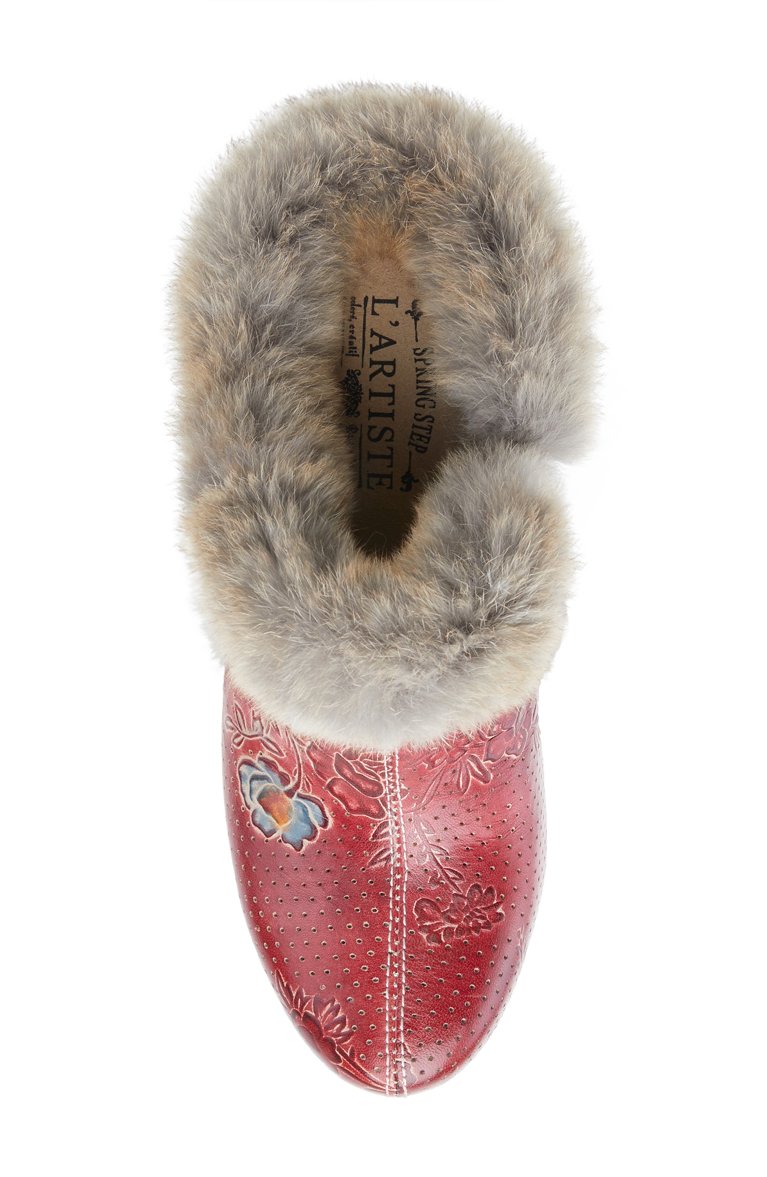 L'Artiste by Spring Step Janis Faux Fur Lined Clog, Alternate, color, 