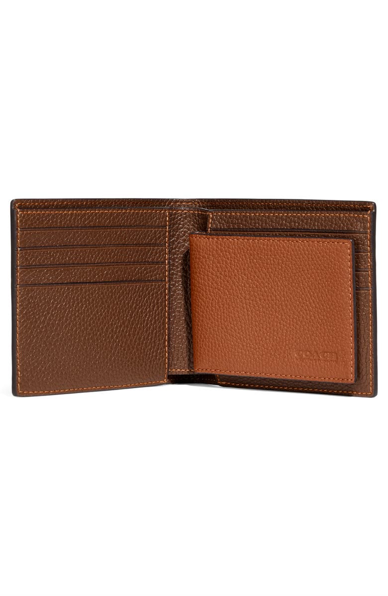 COACH 3-in-1 Pebbled Leather Wallet, Alternate, color, 