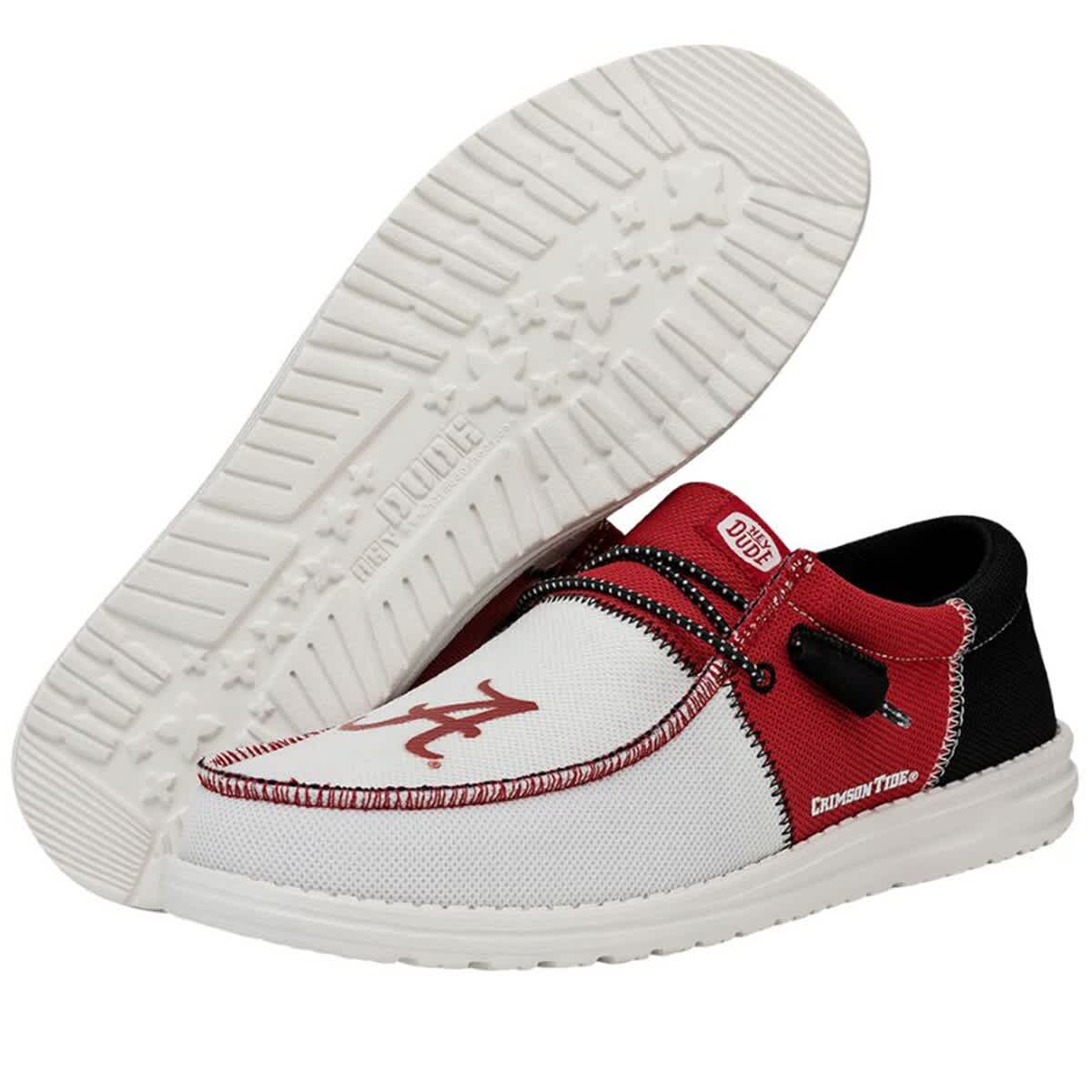 Hey Dude Men's Crimson/Black Alabama Crimson Tide Wally Casual Shoes, Alternate, color, 