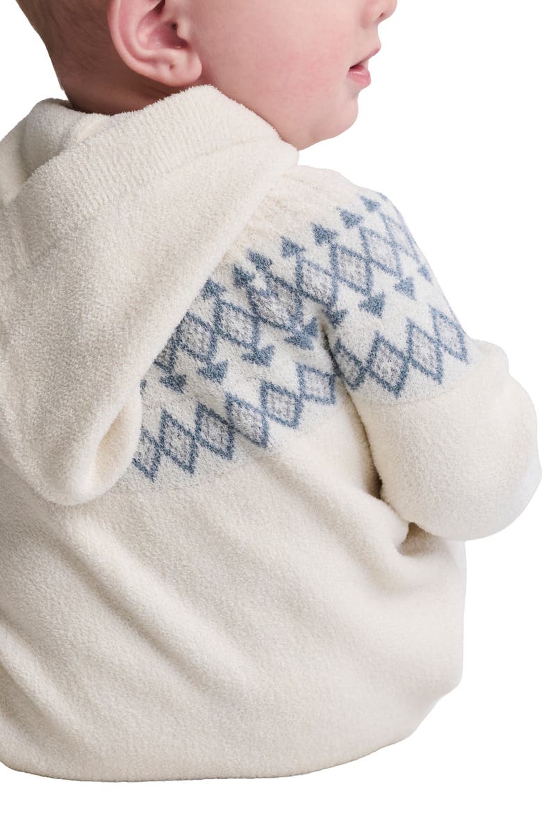 Barefoot Dreams<sup>®</sup> CozyChic<sup>™</sup> Ultra Lite<sup>®</sup> Fair Isle Hooded Romper, Alternate, color, Cream Multi