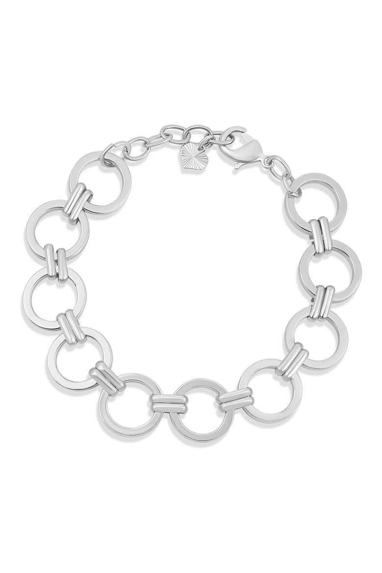 Round Link Statement Bracelet, Main, color, SILVER