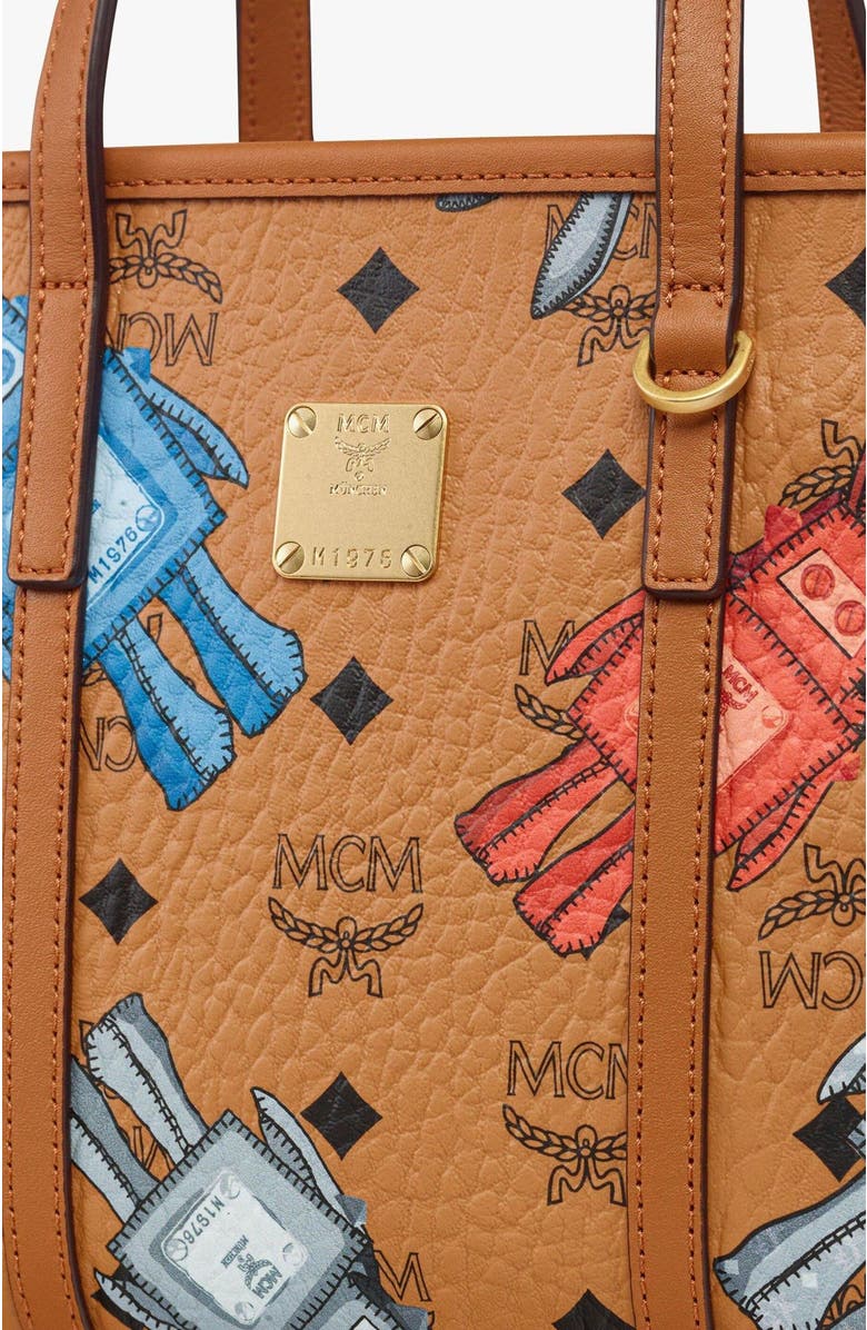 MCM Mini Toni Top-Zip Shopper in Rabot Visetos, Alternate, color,