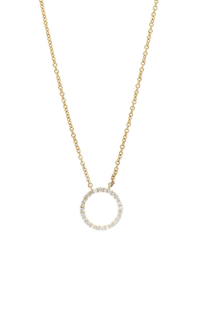 Bony Levy Icons Petite Circle Pendant Necklace, Main, color, Yellow Gold